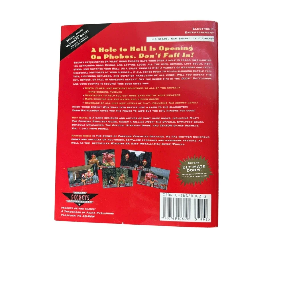 Doom Battlebook Revised Expanded Edition Strategy Guide Ultimate Doom Prima 1995